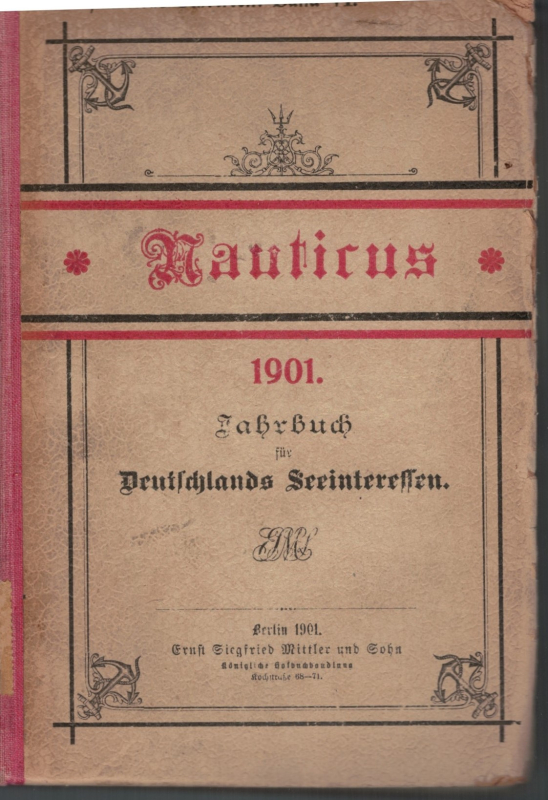 Nauticus 1901 (1 St.) Jahrbuch für Deutschlands Seeinteressen